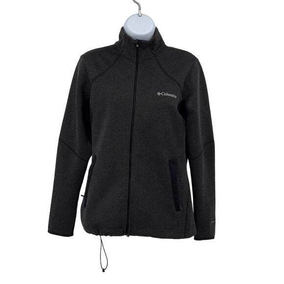 Columbia Omni Heat Wicking Jacket Women's Small Gray & Black Full Zip Stretchy - Picture 1 of 14